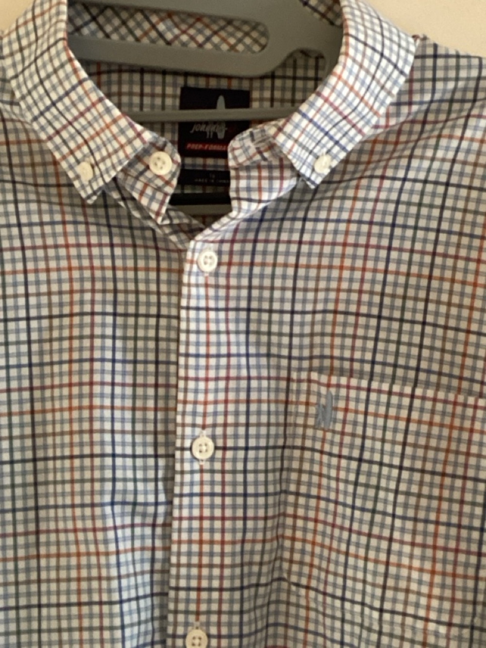 Johnnie-O Boys Size 16 Plaid Button Down Shirt Multicolor